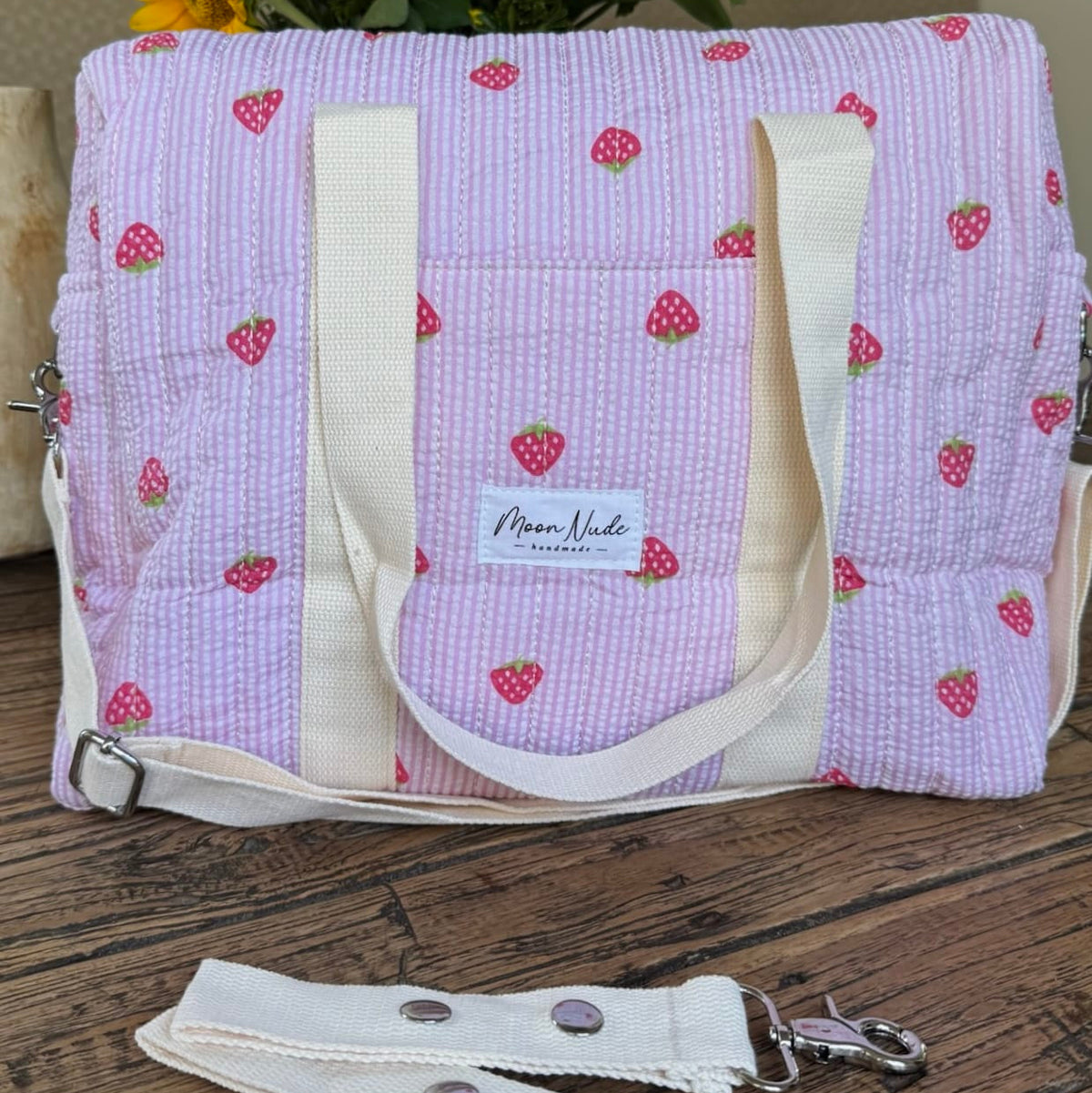 Moon Nude Strawberry Diaper Bag