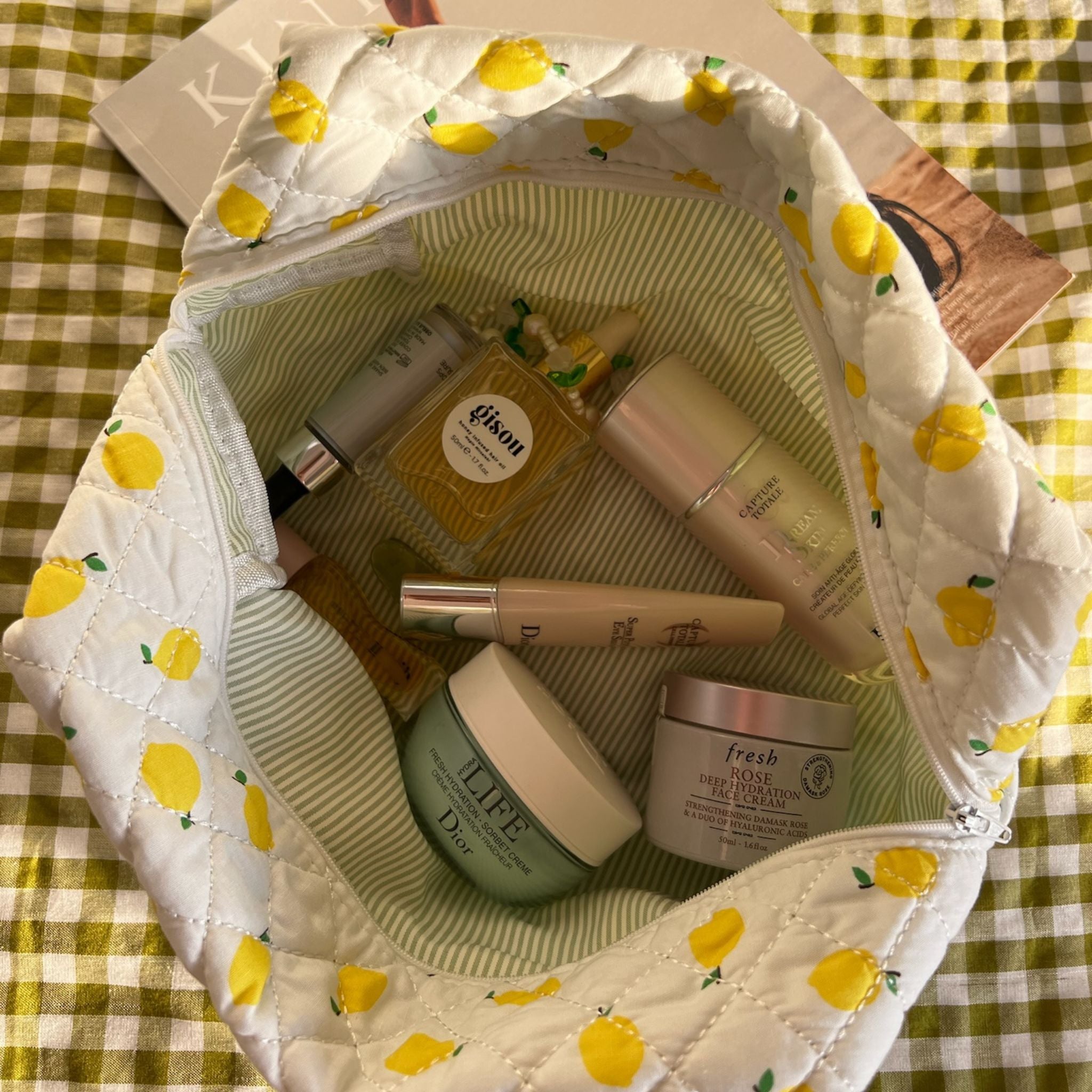 Lemonade Large Makeup Bag