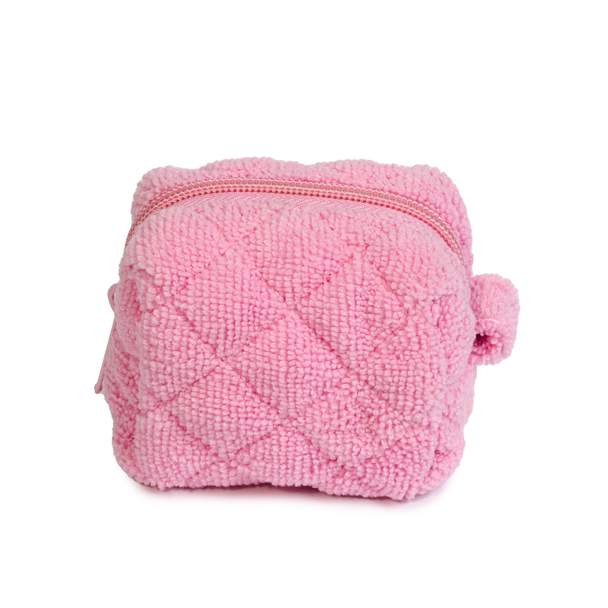 Pink Terry Cloth Makeup Bag