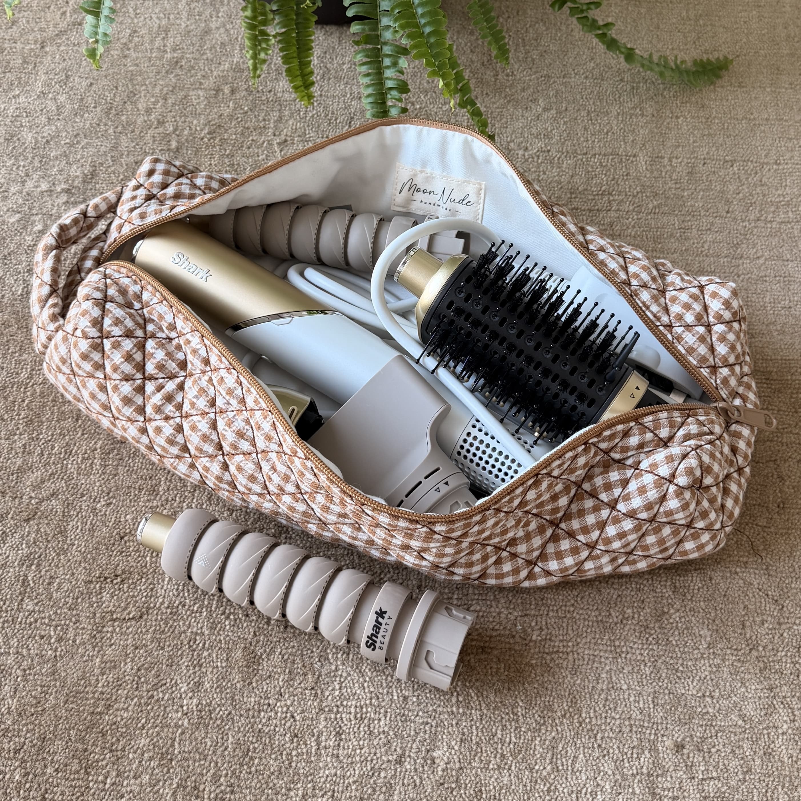Moon Nude Coffee Hair Tool Bag