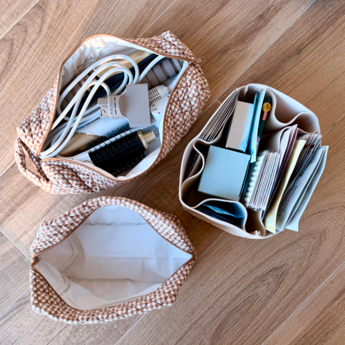 Moon Nude Coffee Large Makeup Bag