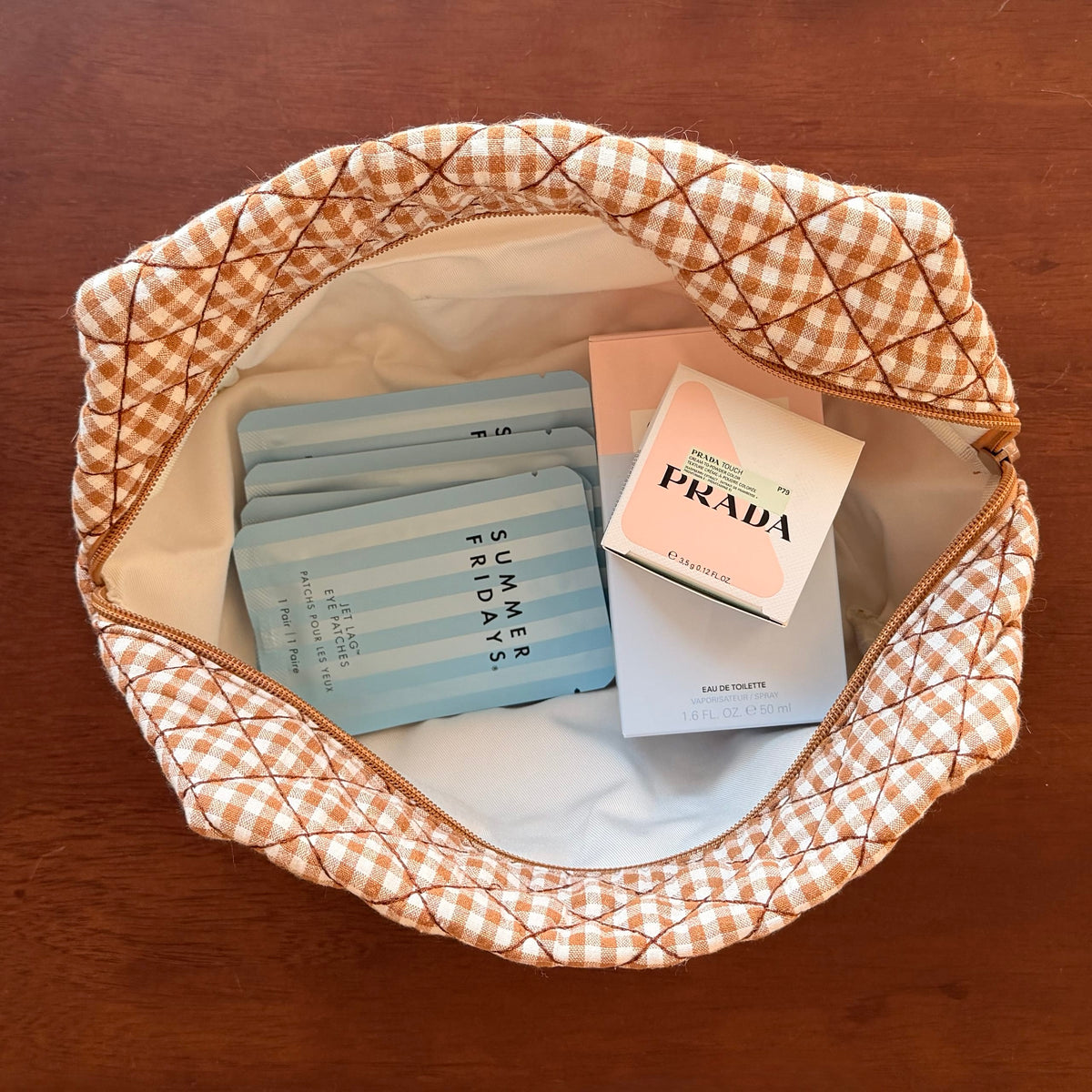 Moon Nude Coffee Large Makeup Bag