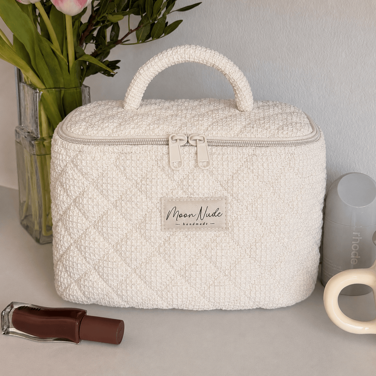 Moon Nude Cream Vanity Bag