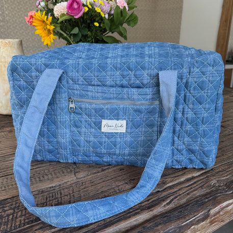 Moon Nude Denim Large Duffel Bag