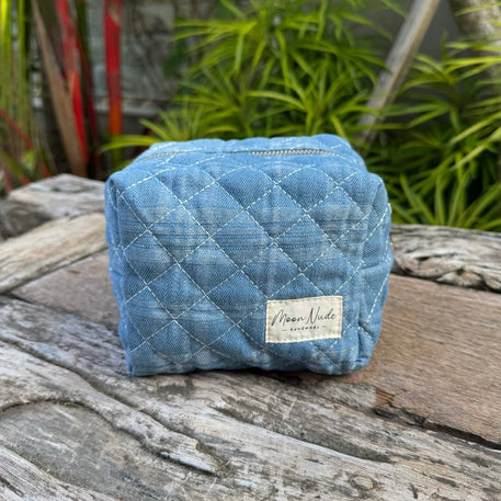 Moon Nude Denim Mini Makeup Bag