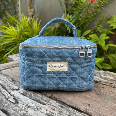 Moon Nude Denim Vanity Bag