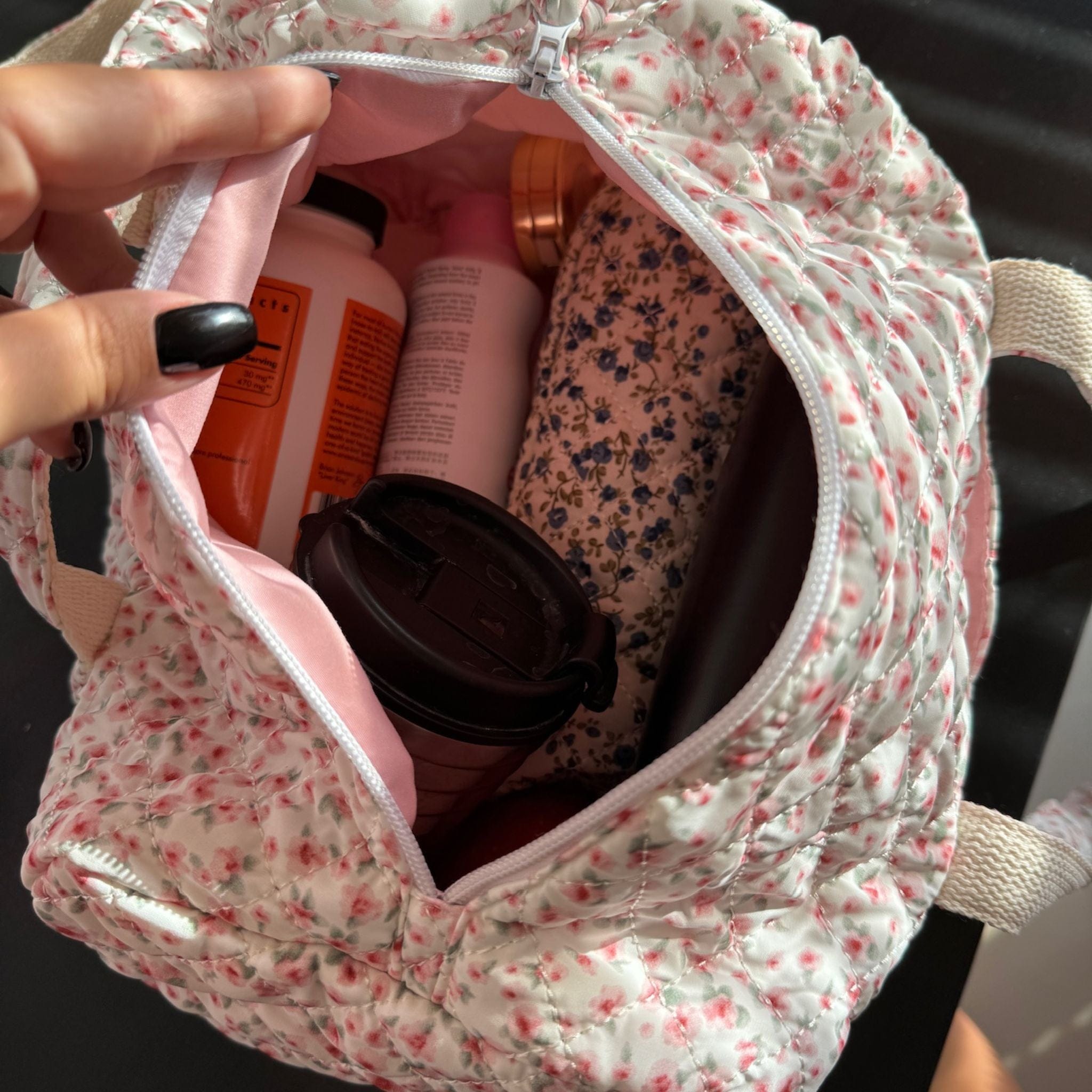 受注⚮̈ミナペルホネン　anemone pink beige ヌッピバッグ＂Ｓ＂ ⚮̈ミナペルホネン anemone × ヌビ まるっこトート ヌビバッグ トート