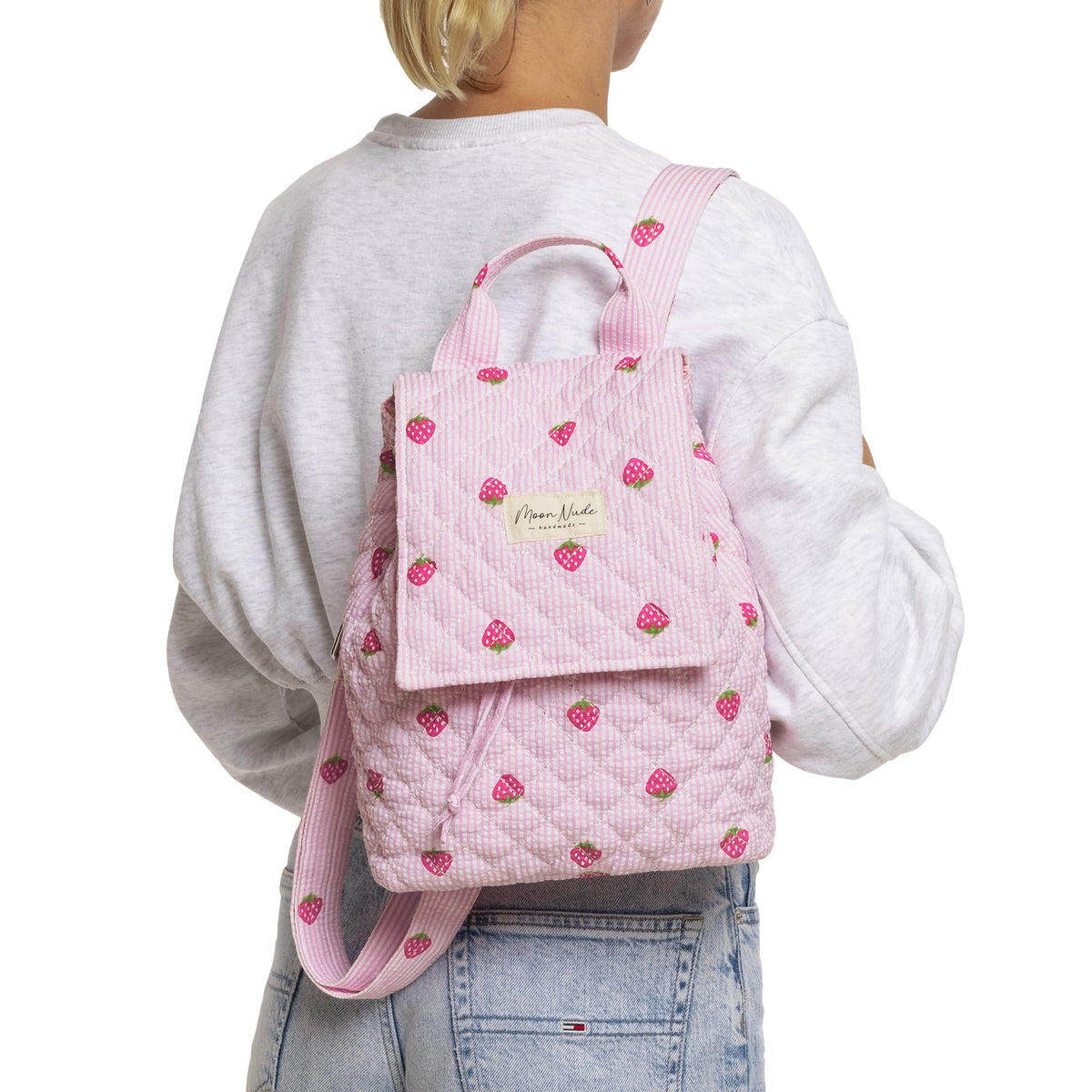 Moon Nude Strawberry Flap Backpack